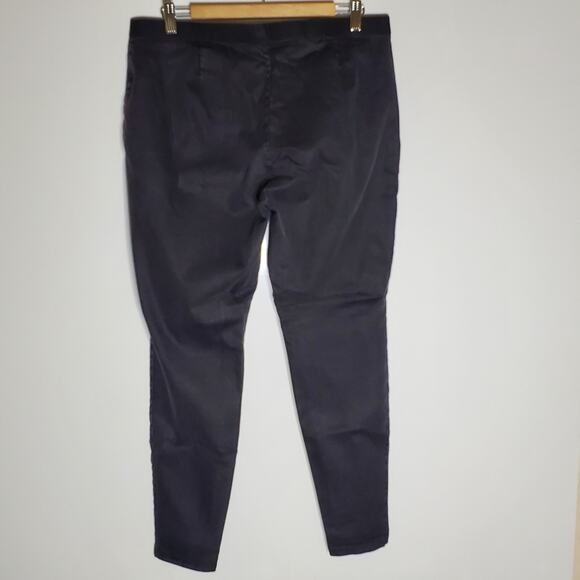 Eileen Fisher washed dark grey denim pull on organic cotton pants Size Large - Picture 8 of 9